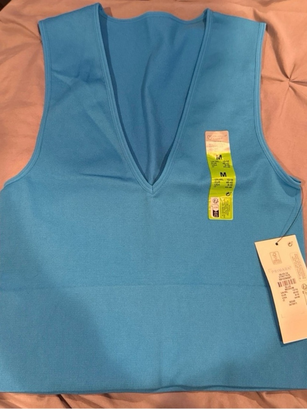 Primark blue tank top
